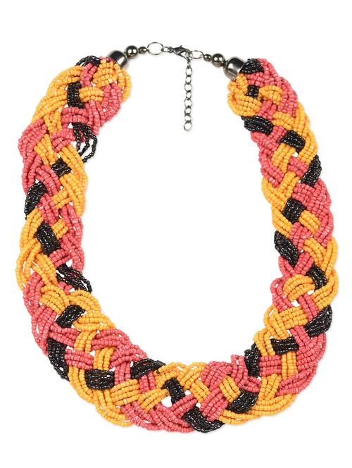 braided elaborate colourful necklace - 951425 - Very Small Image - 1