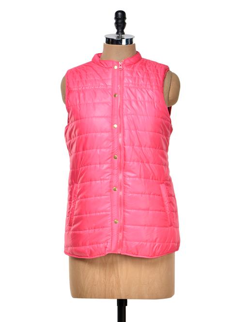 pink sleeveless gilet jacket - 951441 - Very Small Image - 1