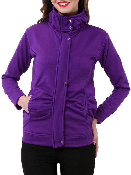 casual purple  fleece jacket - 953694 - Very Small Image - 1