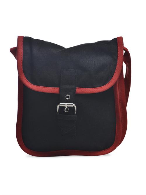 trendy black buckle cotton canvas sling - 953713 - Very Small Image - 1