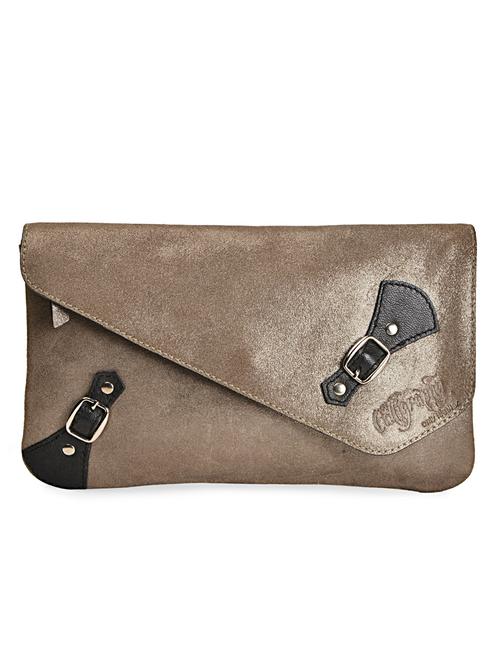 shimmery taupe envelope clutch - 953841 - Very Small Image - 1