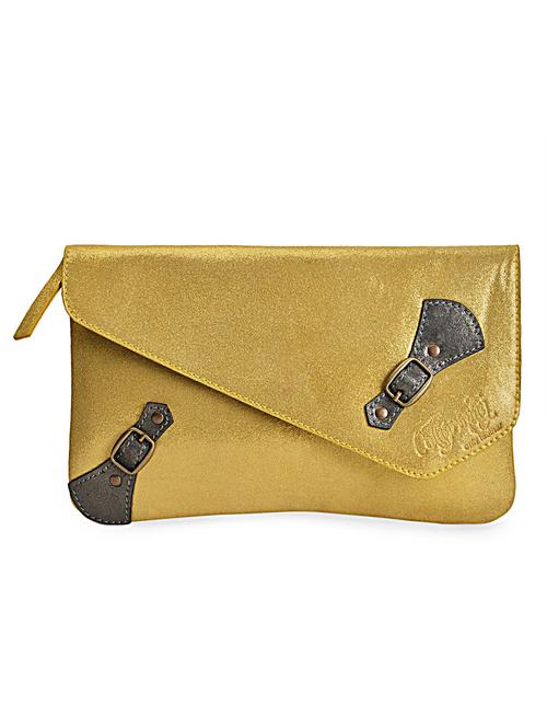 shimmery golden envelope clutch - 953842 - Very Small Image - 1