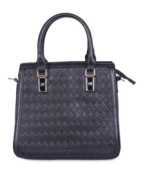 black textured leather handbag - 9542384 - Very Small Image - 1