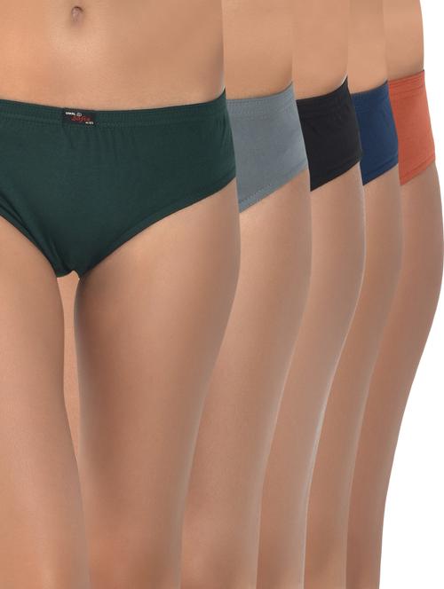 pack of 5 multicolored cotton blend panties - 9545250 - Very Small Image - 1