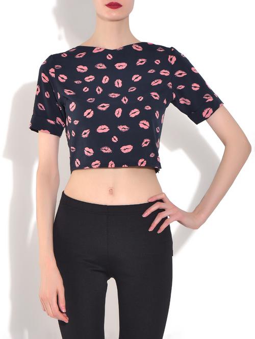 multicolor printed crop top - 9546765 - Very Small Image - 1