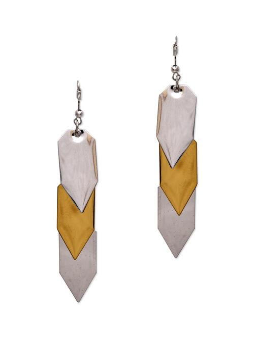 gold and silver fish hook earrings - 9546806 - Very Small Image - 1