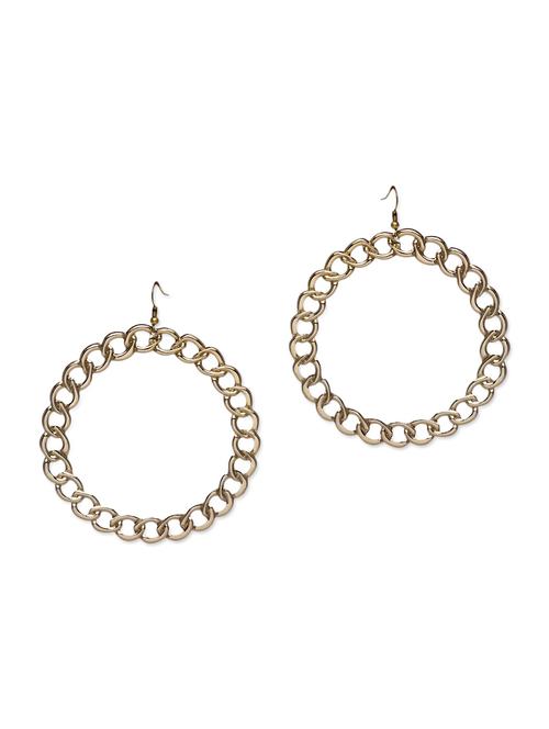 antique gold round shaped earrings - 9546815 - Very Small Image - 1