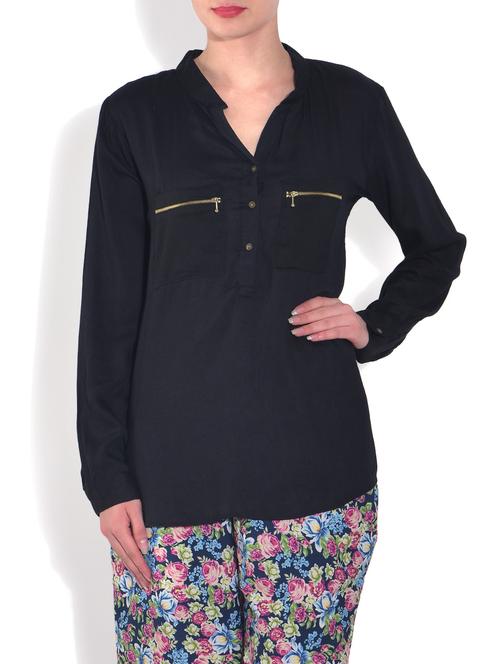 black rayon top - 9546848 - Very Small Image - 1