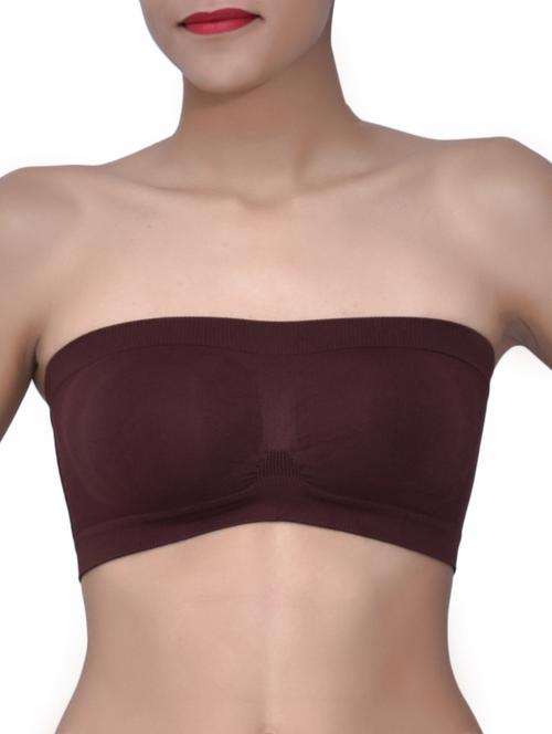 fabme brown tube bra - 9547454 - Very Small Image - 1