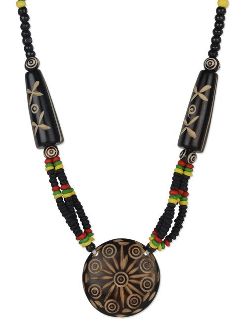 quirky black beaded necklace - 954960 - Very Small Image - 1