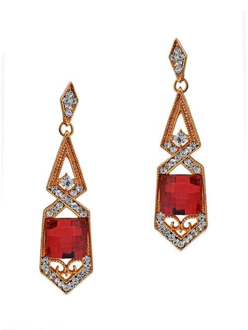suave maroon statement earrings - 955103 - Very Small Image - 1
