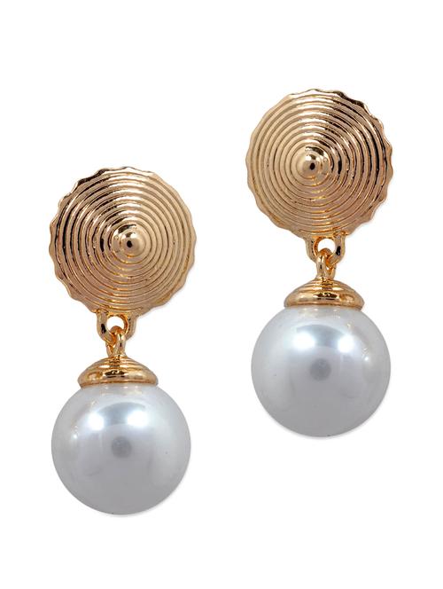 chic white pearl drop earrings - 955109 - Very Small Image - 1