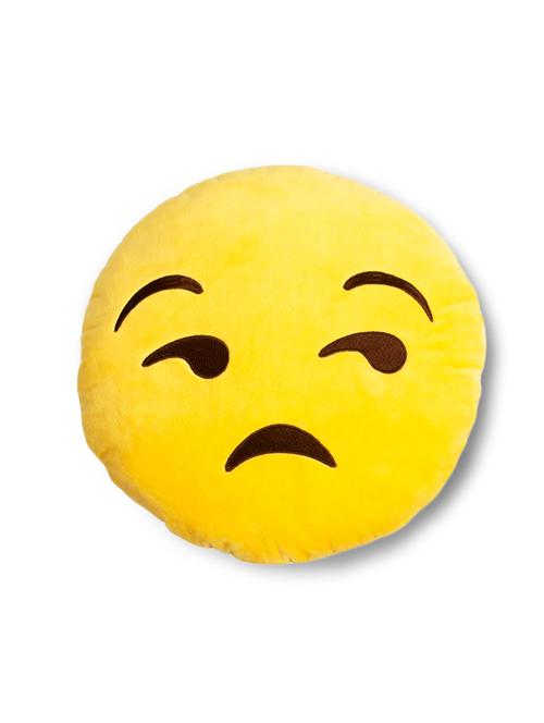 yellow velvet printed round cushion - 9554977 - Very Small Image - 1