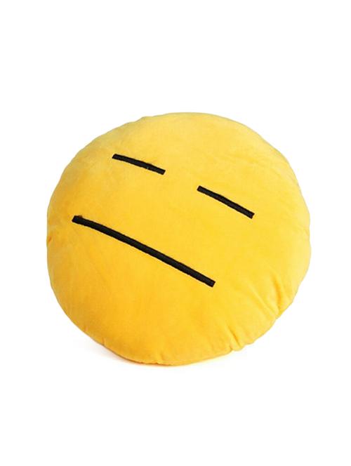 yellow velvet printed round cushion - 9554979 - Very Small Image - 1