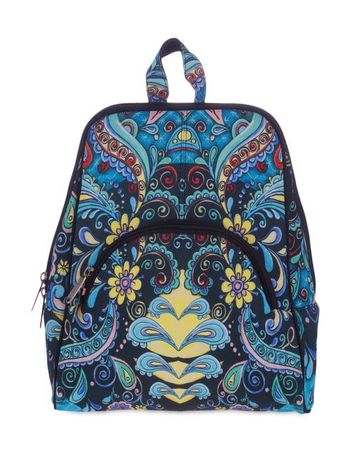 blue  printed polyester backpack - 9556465 - Very Small Image - 1
