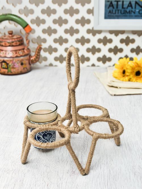 beige jute chika (4 glasses) - 9559687 - Very Small Image - 1
