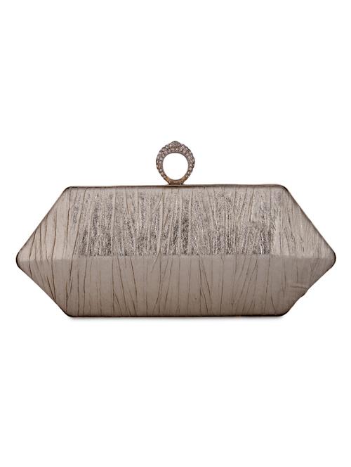 Gold Metallic  Sling Clutch - 9566779 - Very Small Image - 1