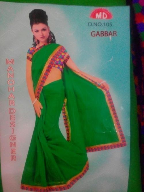green saree - 9570963 - Very Small Image - 1