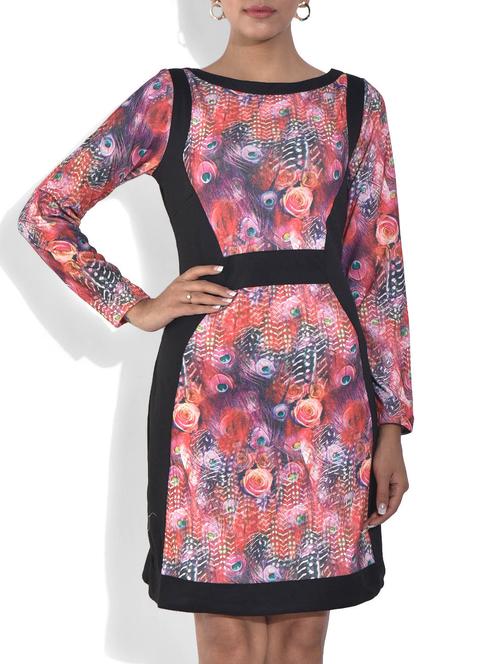 multicolored printed viscose dress - 9572392 - Very Small Image - 1