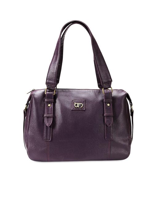 plum faux leather handbag - 958117 - Very Small Image - 1