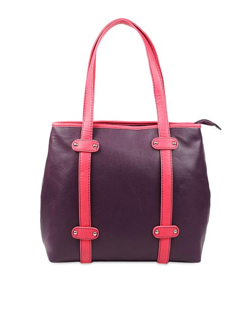 purple faux leather handbag - 958125 - Very Small Image - 1