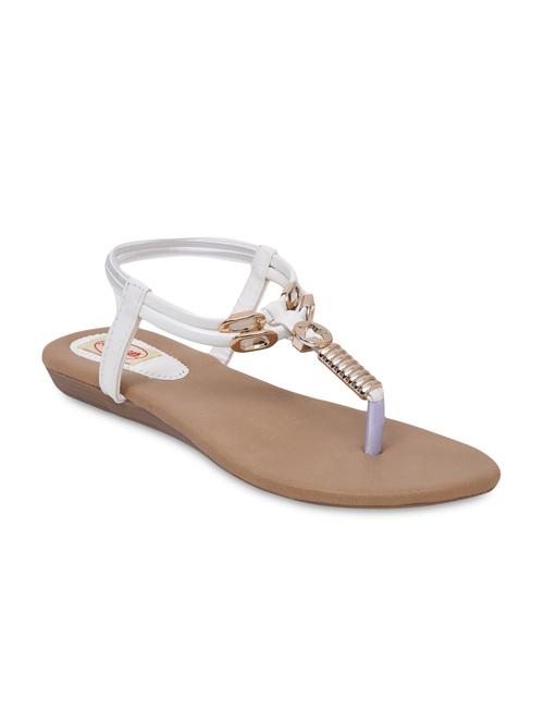 white leatherette  sandals - 9582390 - Very Small Image - 1