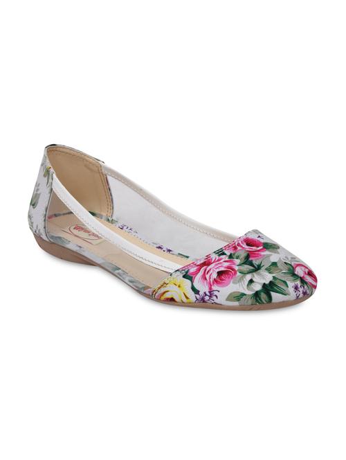 white leatherette ballerinas - 9582403 - Very Small Image - 1