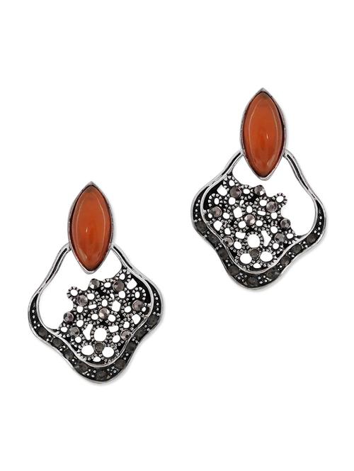 red  embellished drop earrings - 9584800 - Very Small Image - 1
