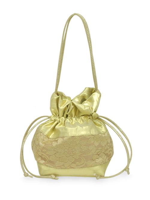 gold rexine   potli - 9587997 - Very Small Image - 1