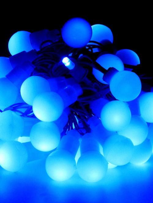 sky blue led string ball light - 9589128 - Very Small Image - 1