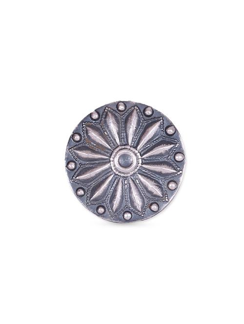 sterling silver floral embossed ring - 9593011 - Very Small Image - 1