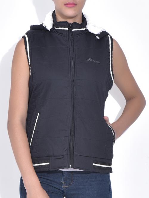 black sleeveless cotton jacket - 9594425 - Very Small Image - 1