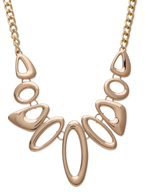Abstract Gold Statement Necklace - 9596528 - Very Small Image - 1