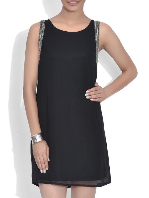 black sequined sleeveless dress - 9597577 - Very Small Image - 1