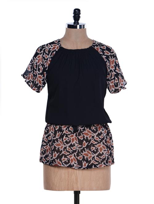 black printed casual top  - 959780 - Very Small Image - 1