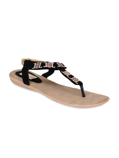 black leatherette sandals - 9598529 - Very Small Image - 1