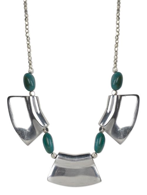 silver statement choker necklace - 960605 - Very Small Image - 1