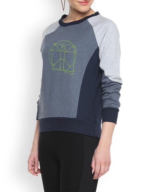 color block printed sweatshirt - 9606511 - Very Small Image - 1