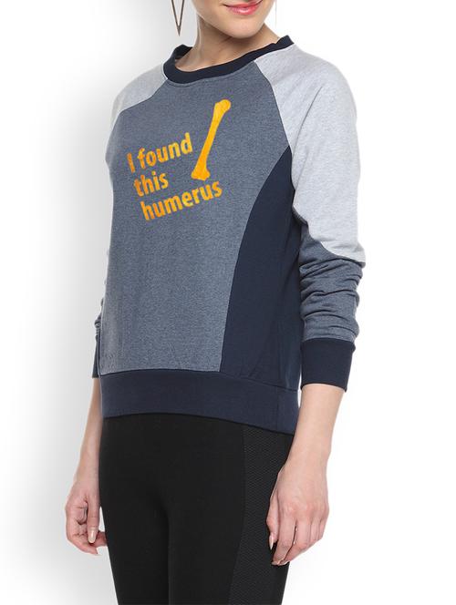 color block printed sweatshirt - 9606523 - Very Small Image - 1