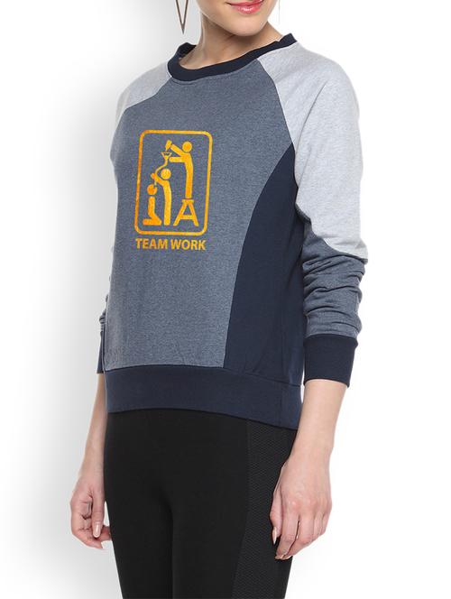 color block printed sweatshirt - 9606686 - Very Small Image - 1