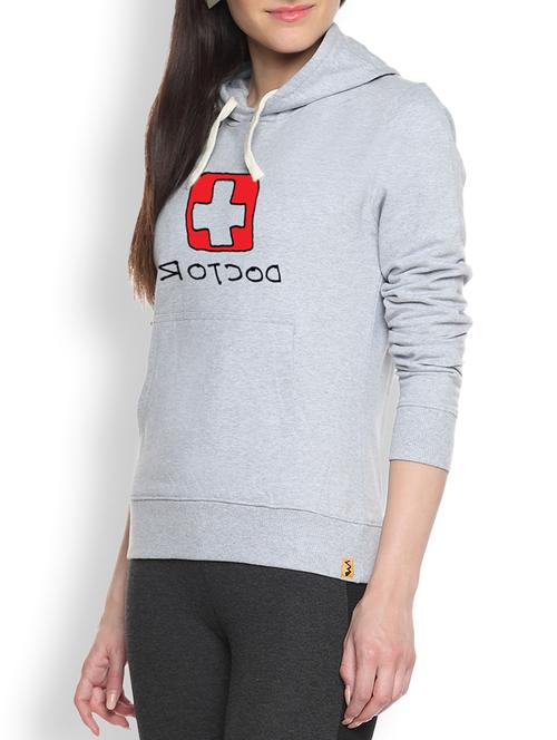 women's chest print sweatshirt - 9606917 - Very Small Image - 1