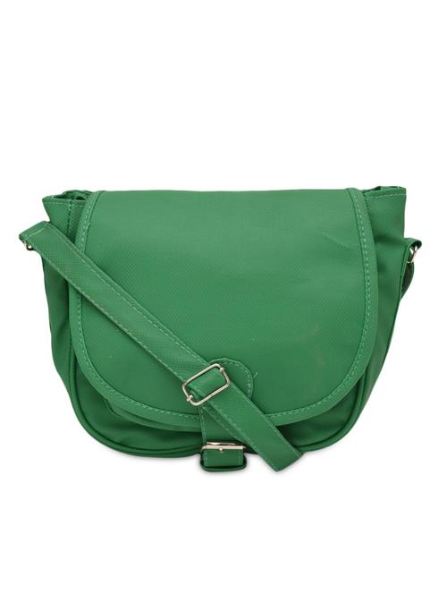 green faux leather satchel sling bag - 9607118 - Very Small Image - 1