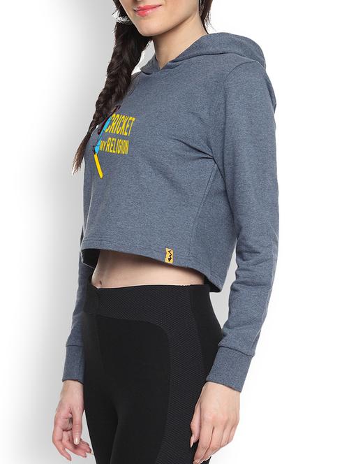 women's chest print sweatshirt - 9607254 - Very Small Image - 1