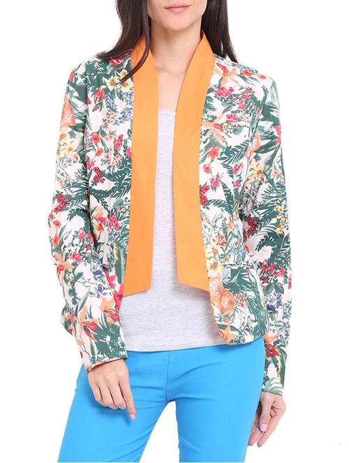 Floral Print Contrast Jacket - 960756 - Very Small Image - 1