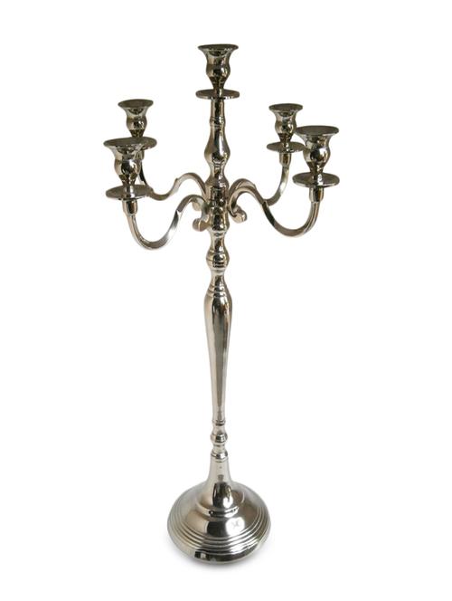 silver five branched candle stand - 9609133 - Very Small Image - 1