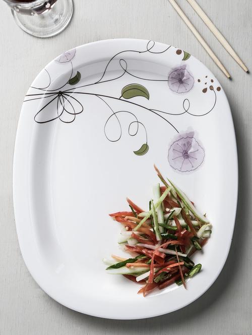 white melamine serving plate - 9609697 - Very Small Image - 1