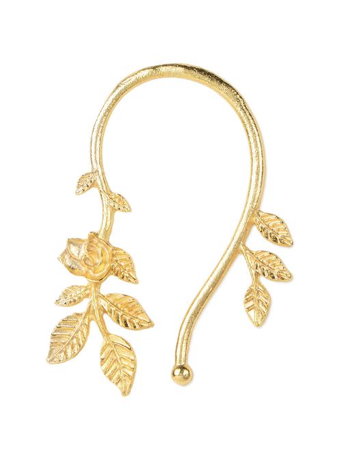 fashionable leaf shaped gold ear cuffs - 961040 - Very Small Image - 1