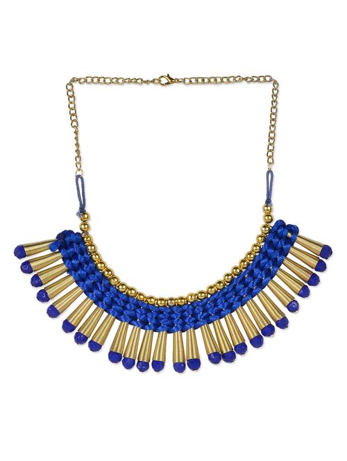 gold and royal blue necklace - 961054 - Very Small Image - 1