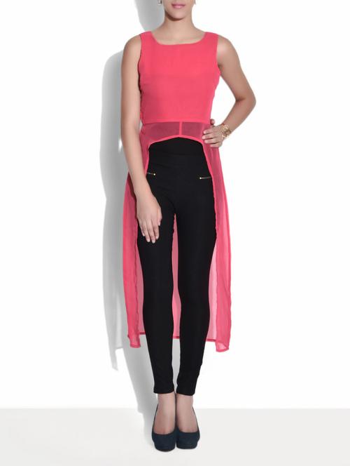 peach sheer polygeorgette cape jacket - 9611280 - Very Small Image - 1