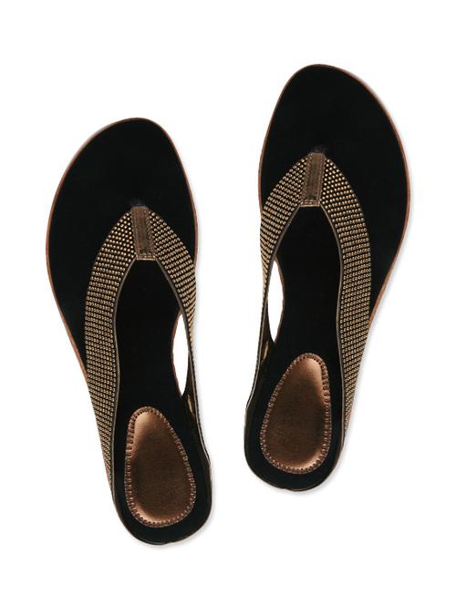 black embellished suede sandals - 9611694 - Very Small Image - 1